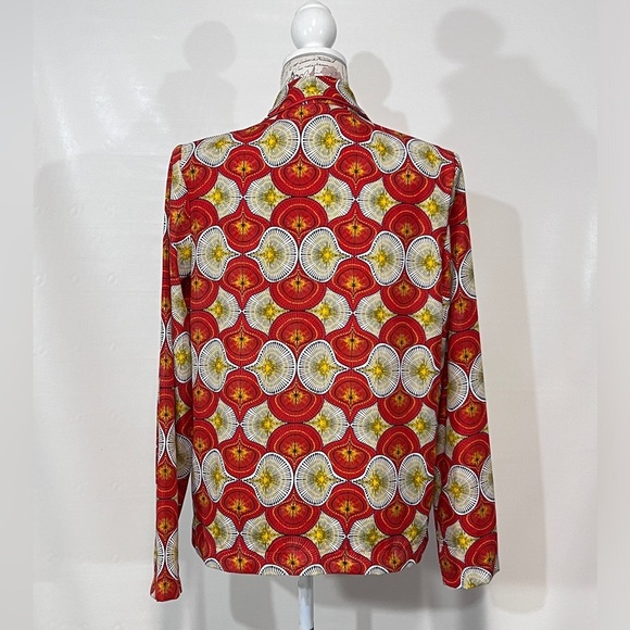 RUE DES ABSSESSES-PARIS Red and gold print blazer size‎ M. - Picture 6 of 12